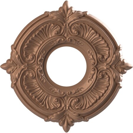 Ekena Millwork Attica Thermoformed PVC Ceiling Medallion Fits Canopies up to 4 1/8-in., Aged Copper CMP10ATCAC